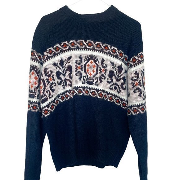 Sportswear Revere Sweater Knit Sz Large 80s 90s Crewneck Ugly sweater Vintage - Picture 1 of 12